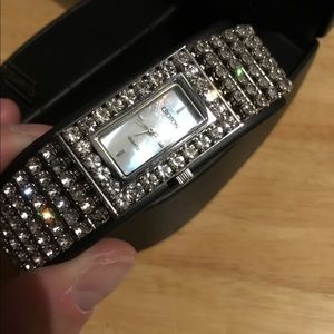 Croton Silver Women's Watch with Crystal Accents